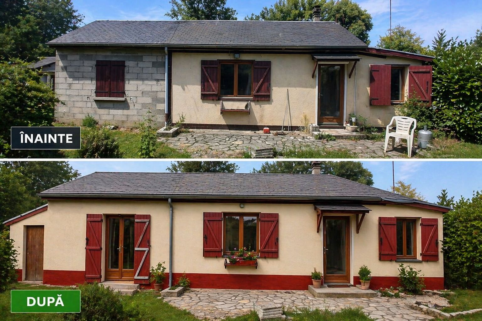 Înainte și După — renovare casă cu izolație